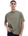 [ASOS DESIGN] ASOS DESIGN essential oversized t-shirt in khaki-Green XS Dusty olive