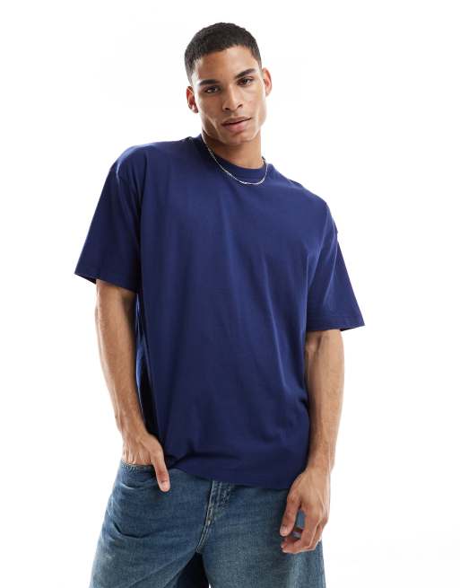 ASOS DESIGN essential oversized t-shirt in navy   