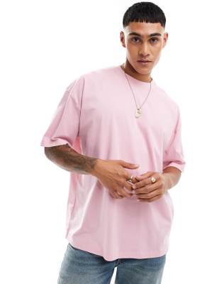 Kash Set Oversized Shirt and Tie with Tattoo Print in Pink