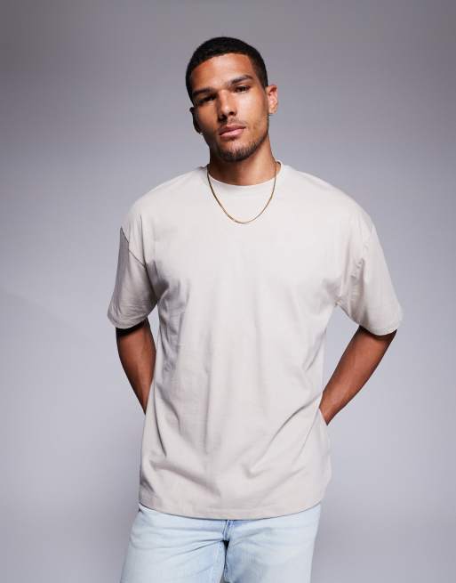 ASOS DESIGN essential oversized t-shirt in stone, 5 of 5