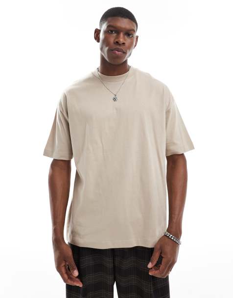ASOS DESIGN essential oversized t-shirt in stone - view 1