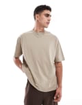 [ASOS DESIGN] ASOS DESIGN essential oversized t-shirt in stone-Neutral S Greige