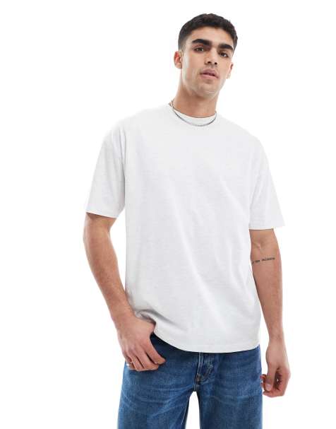 ASOS DESIGN essential oversized T-shirt in white heather - view 1