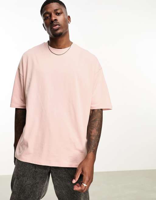 ASOS DESIGN essential oversized t-shirt with crew neck in pink