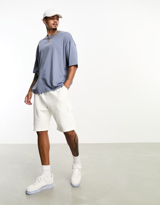 ASOS DESIGN essential oversized t-shirt with crew neck in washed blue 