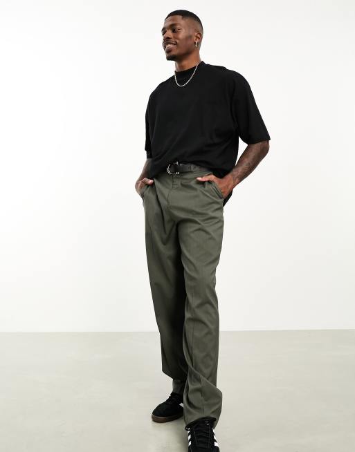 ASOS DESIGN essential oversized t-shirt with high neck in black 