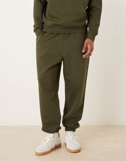 ASOS DESIGN essential oversized trackies in forest night