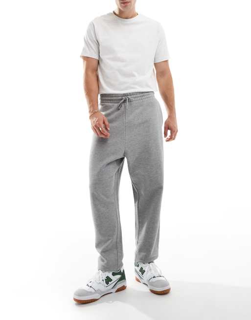 ASOS DESIGN essential oversized trackies in grey marl
