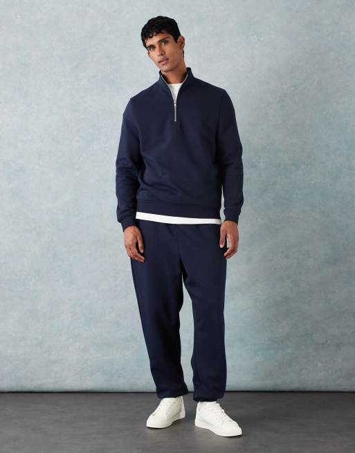 ASOS DESIGN Essential oversized trackies in navy