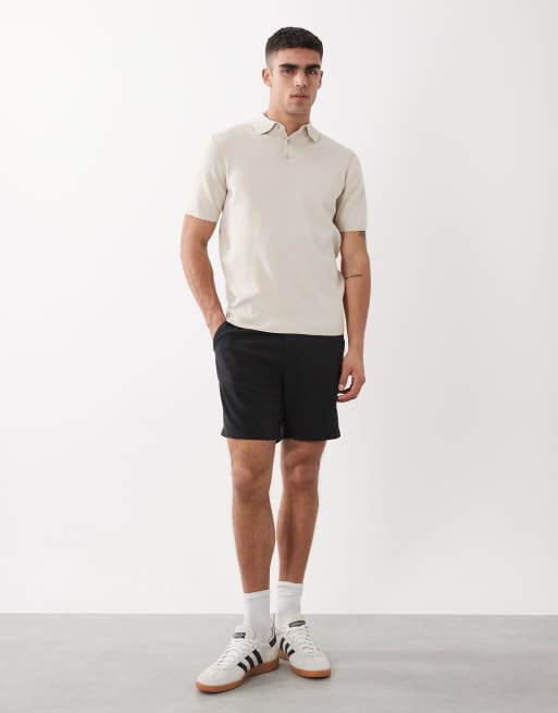 ASOS DESIGN - Essential - Polo en maille à fines côtes - Taupe, 4 de 5