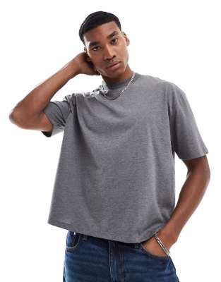 Asos Design Essential Relaxed Boxy T-shirt In Gray