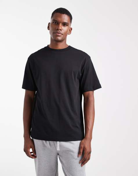ASOS DESIGN essential relaxed crew neck t-shirt in black - view 1
