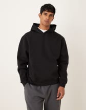 Topman oversized fit cropped T-shirt in black