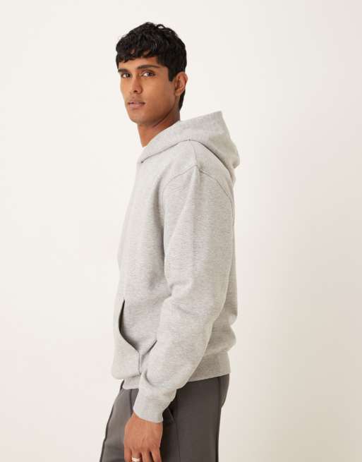 ASOS DESIGN essential relaxed fit hoodie in gray heather , 4 of 5
