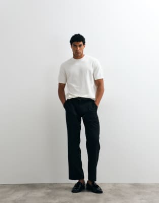Essential - Relaxed-Fit-Sweatshirt aus Feinstrick in Wollweiß mit Rundhalsausschnitt Weiß 2XL
