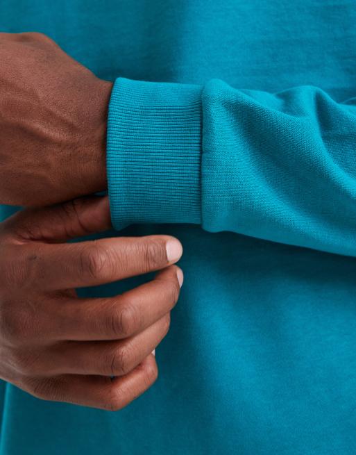 ASOS DESIGN essential relaxed sweatshirt in blue, 5 of 5
