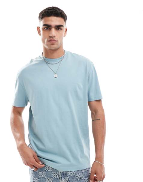 ASOS DESIGN essential relaxed t-shirt in blue - view 1