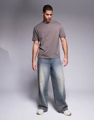 Asos Design Essential Relaxed T-shirt In Brown