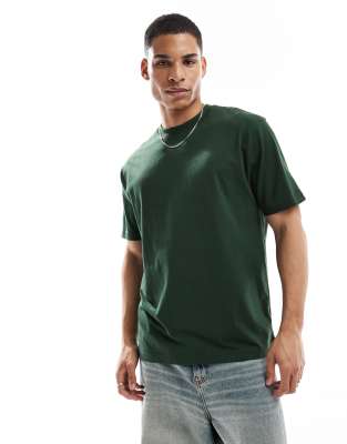 essential relaxed t-shirt in dark green