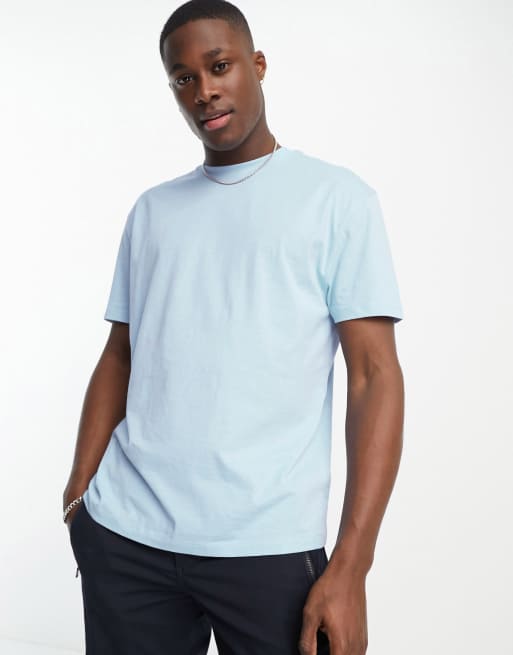 ASOS DESIGN essential relaxed t-shirt with crew neck in blue 