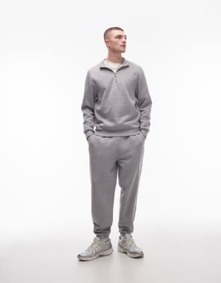 ASOS DESIGN – Essential – Schmal zulaufende Jogginghose in Grau - view 1