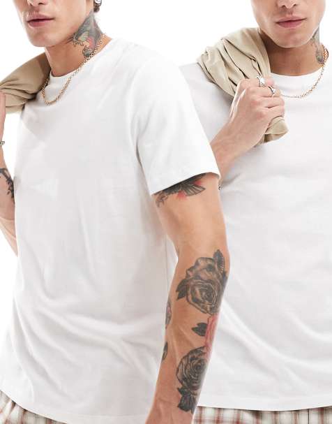 ASOS DESIGN - Essential - Set van 2 T-shirts met ronde hals in wit - view 1