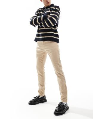 Essential skinny chinos in beige-Neutral