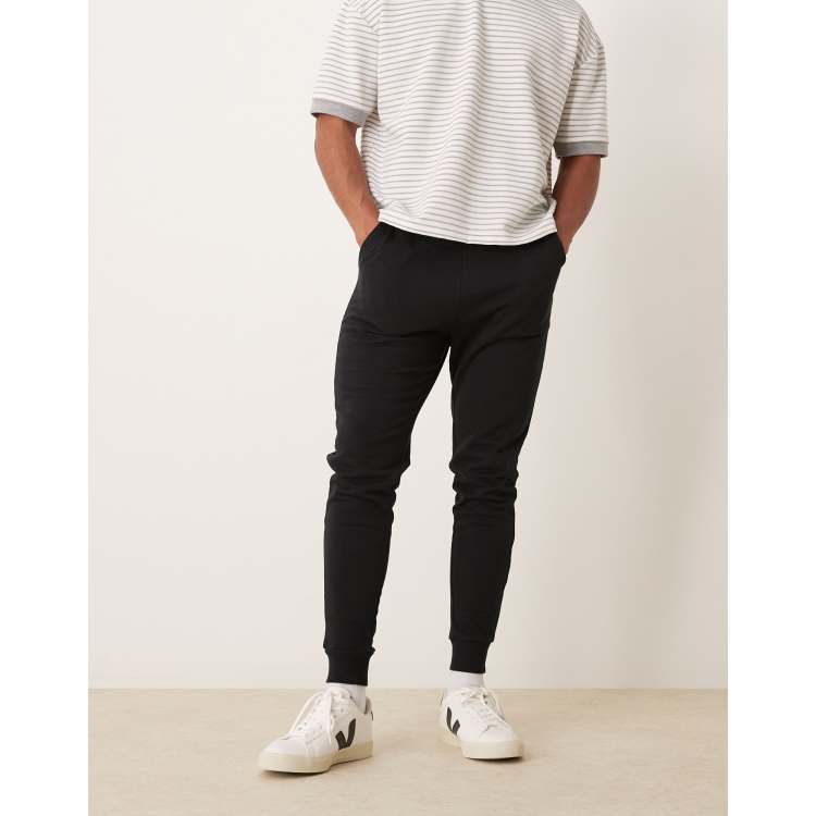 ASOS DESIGN essential skinny joggers in black ASOS