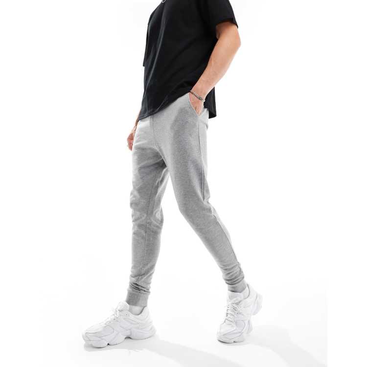 ASOS DESIGN essential skinny joggers in grey marl ASOS