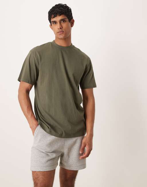 ASOS DESIGN – Essential – Slim-Fit-Shorts in meliertem Grau