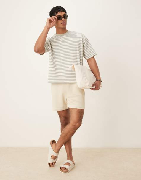 ASOS DESIGN essential slim shorts in beige  - view 1