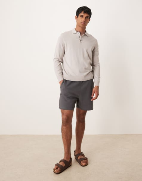 ASOS DESIGN essential slim shorts in charcoal  - view 1