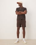 [ASOS DESIGN] ASOS DESIGN essential slim shorts in dark brown XS Mole