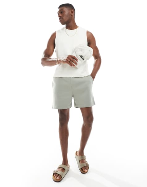 ASOS DESIGN essential slim shorts in light khaki - view 1