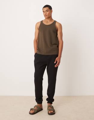 Asos Design Essential Slim Sweatpants In Black
