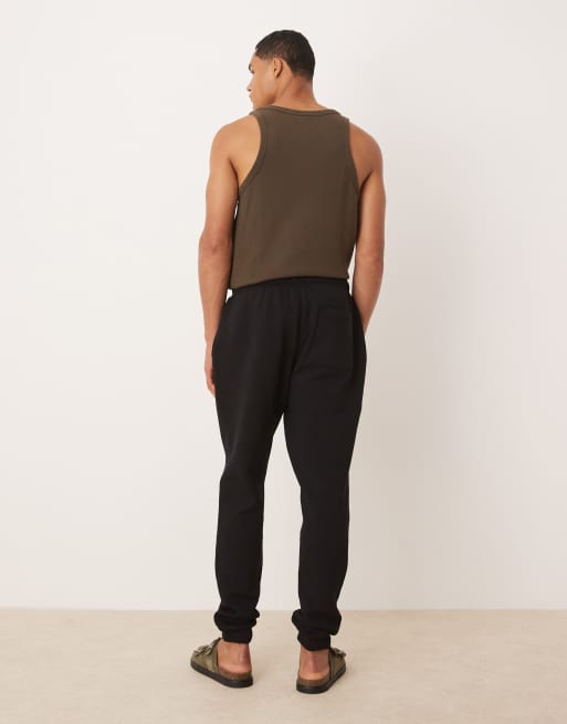 ASOS DESIGN essential slim sweatpants in black