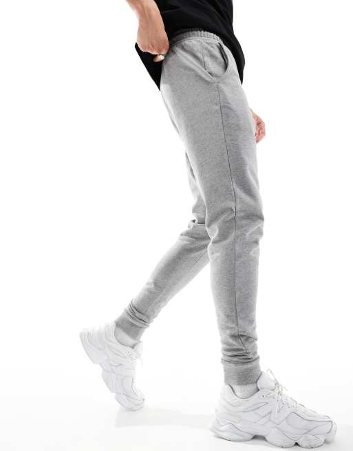 ASOS DESIGN essential slim sweatpants in heather gray, 4 of 5
