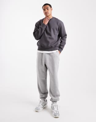 Asos Design Essential Slim Sweatpants In Gray
