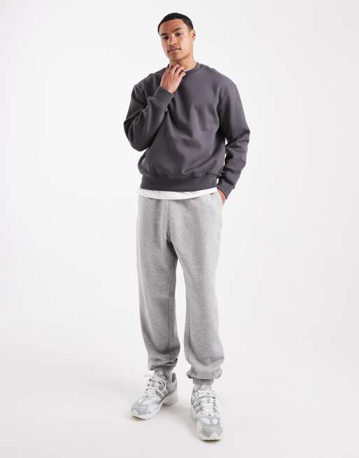 ASOS DESIGN essentials slim jogger in grey marl