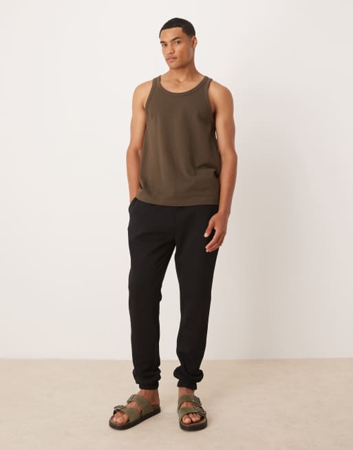 ASOS DESIGN essential slim trackies in black