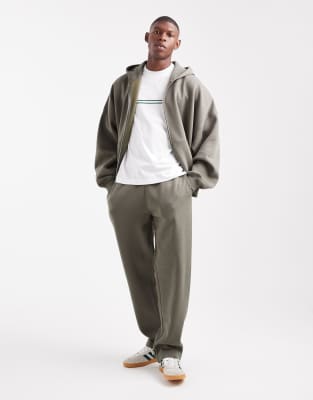 Asos Design Essential Sraight Leg Sweatpants In Green