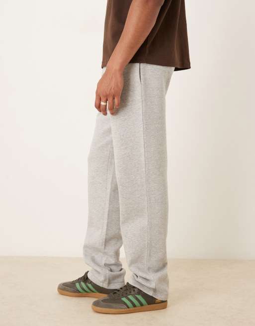 ASOS DESIGN essential straight leg jogger in grey marl