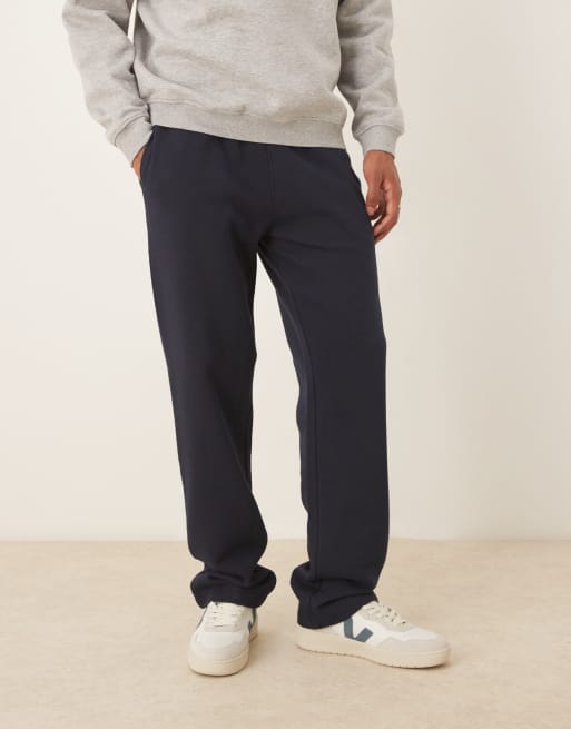 ASOS DESIGN essential straight leg jogger in navy
