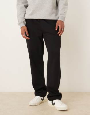 Asos Design Essential Straight Leg Sweatpants In Black