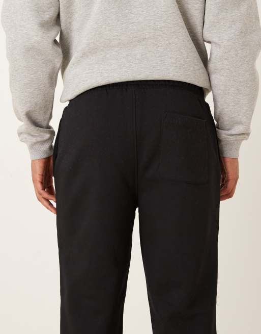 ASOS DESIGN essential straight leg sweatpants in black