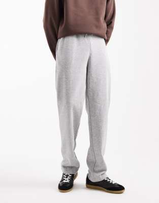 Asos Design Essential Straight Leg Sweatpants In Gray