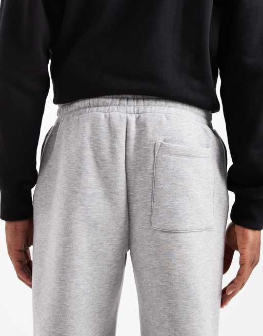 ASOS DESIGN essential straight leg sweatpants in heather gray