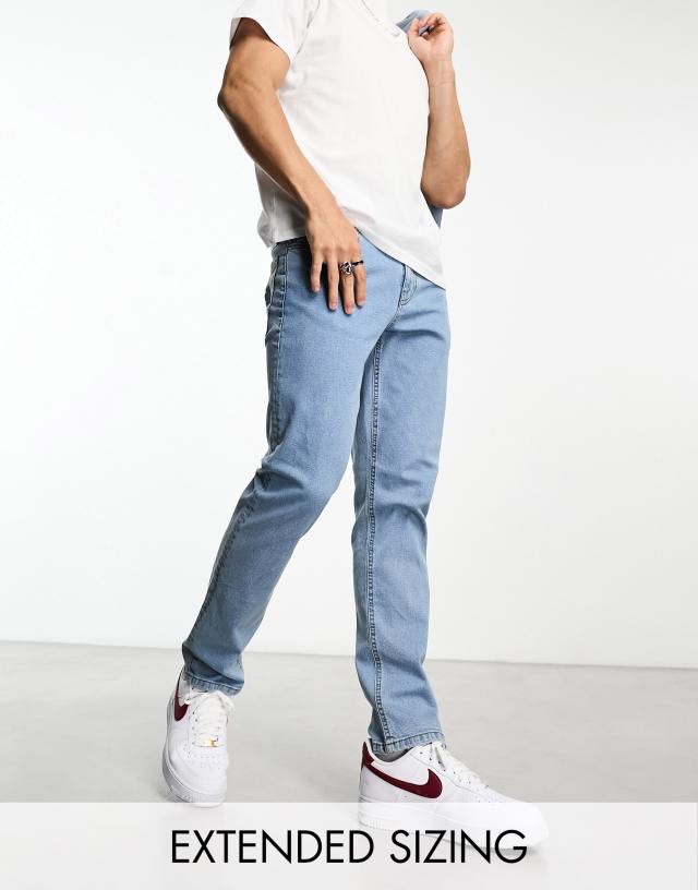 ASOS DESIGN - essential stretch slim jeans in light wash