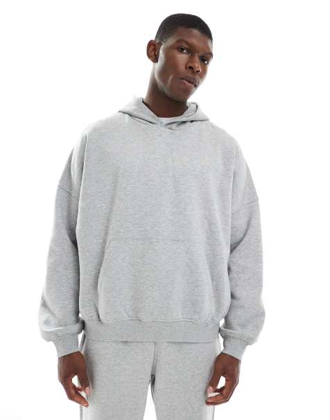 ASOS DESIGN - Essential - Sweat à capuche ultra-oversize - Gris chiné - view 1