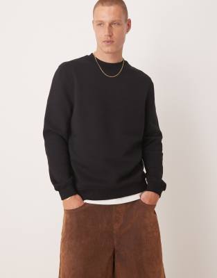 Asos Design Essential Sweatshirt In Black